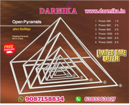 Darmika open pyramids size from 1 feet to 8 feets