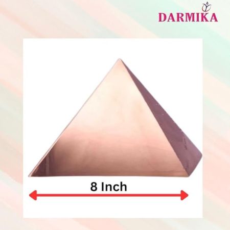 DARMIKA Copper Pyramid Head Cap for Daily Meditation for Students | Vastu | Receive Energy - 8 inch X 8 inch