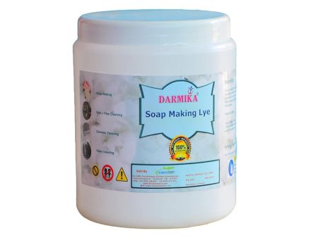 Darmika Lye Flakes - Multipurpose Cleaner for Soap Making,lye 1 kg